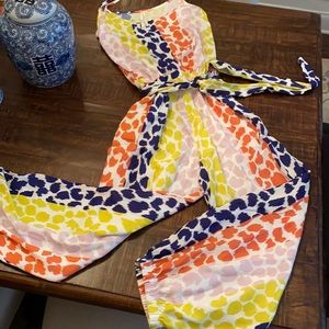 Anthropologie animal print jumpsuit